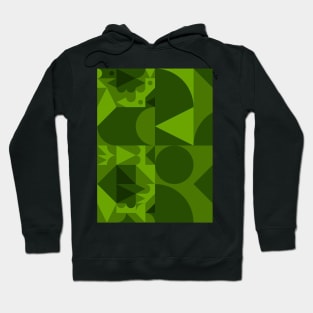 green abstract shapes Hoodie